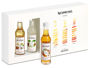 Набор сиропов Nespresso Monin (карамель, ваниль, кокос) na22 фото