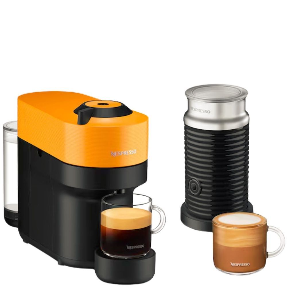 Кавоварка Nespresso Vertuo Pop & Aeroccino 3 Mango Yellow A3KGDV2EUYE-NE фото