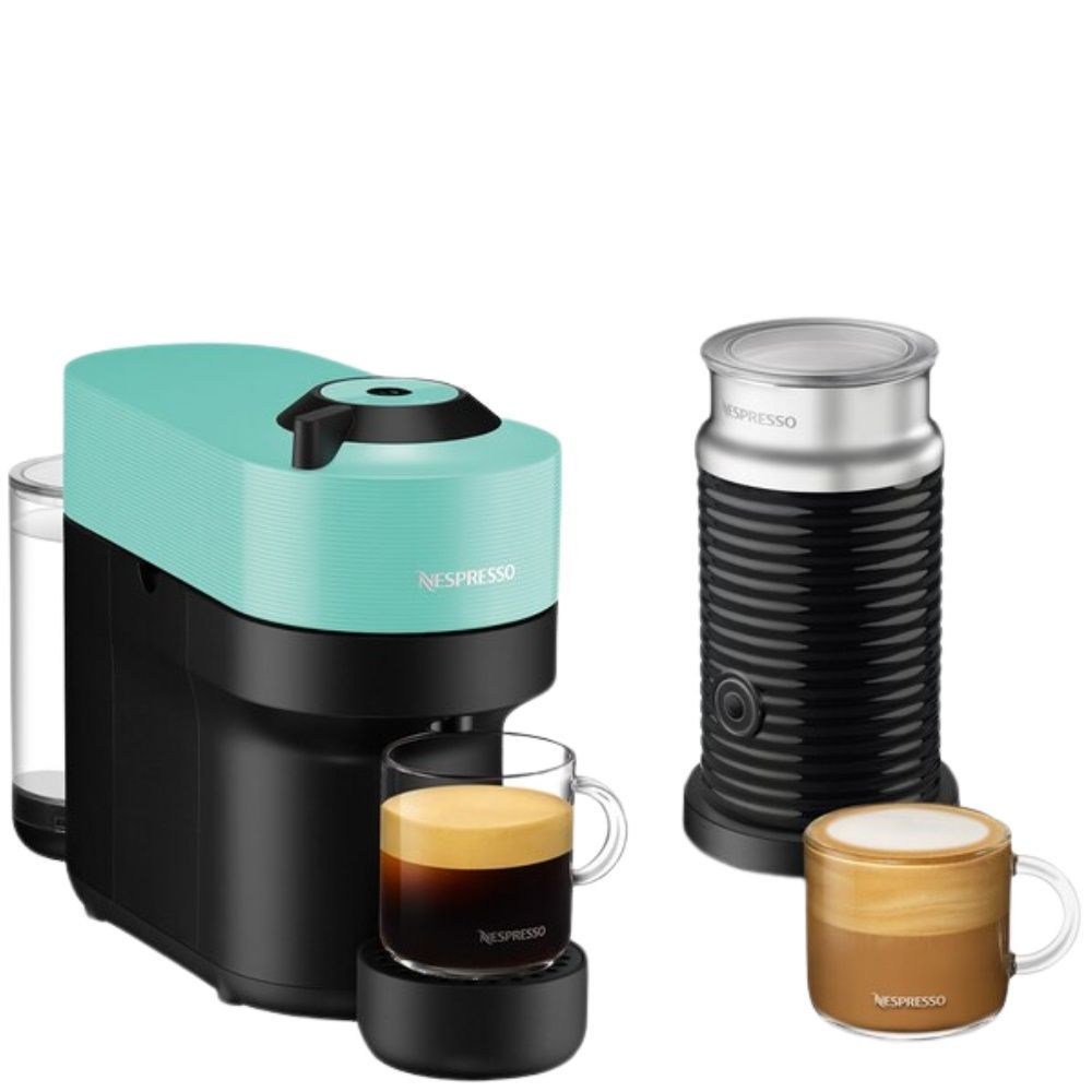 Кавоварка Nespresso Vertuo Pop & Aeroccino 3 Aqua Mint A3KGCV2-EUAQNE фото