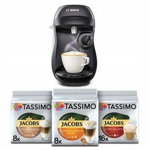 Набір Капсульна кавоварка Bosch Tassimo Happy Black + 3 упаковки капсул Tassimo СТ13 фото