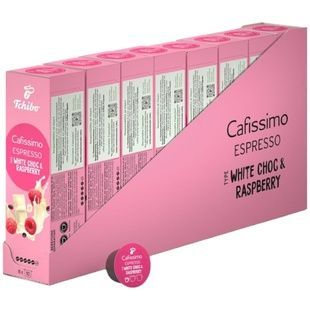 Набір кави в капсулах Tchibo Cafissimo Flavoured Espresso White Choc & Raspberry, 80 шт. ТFR80 фото