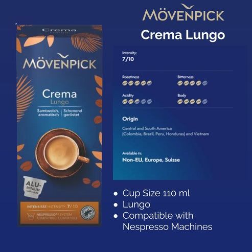 Кава в капсулах M&ouml;venpick Crema Lungo 10 шт 23457711 фото