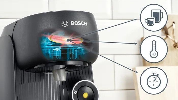 Ekspres do kawy kapsułkowy Bosch Tassimo Finesse TAS167P w kolorze czarnym