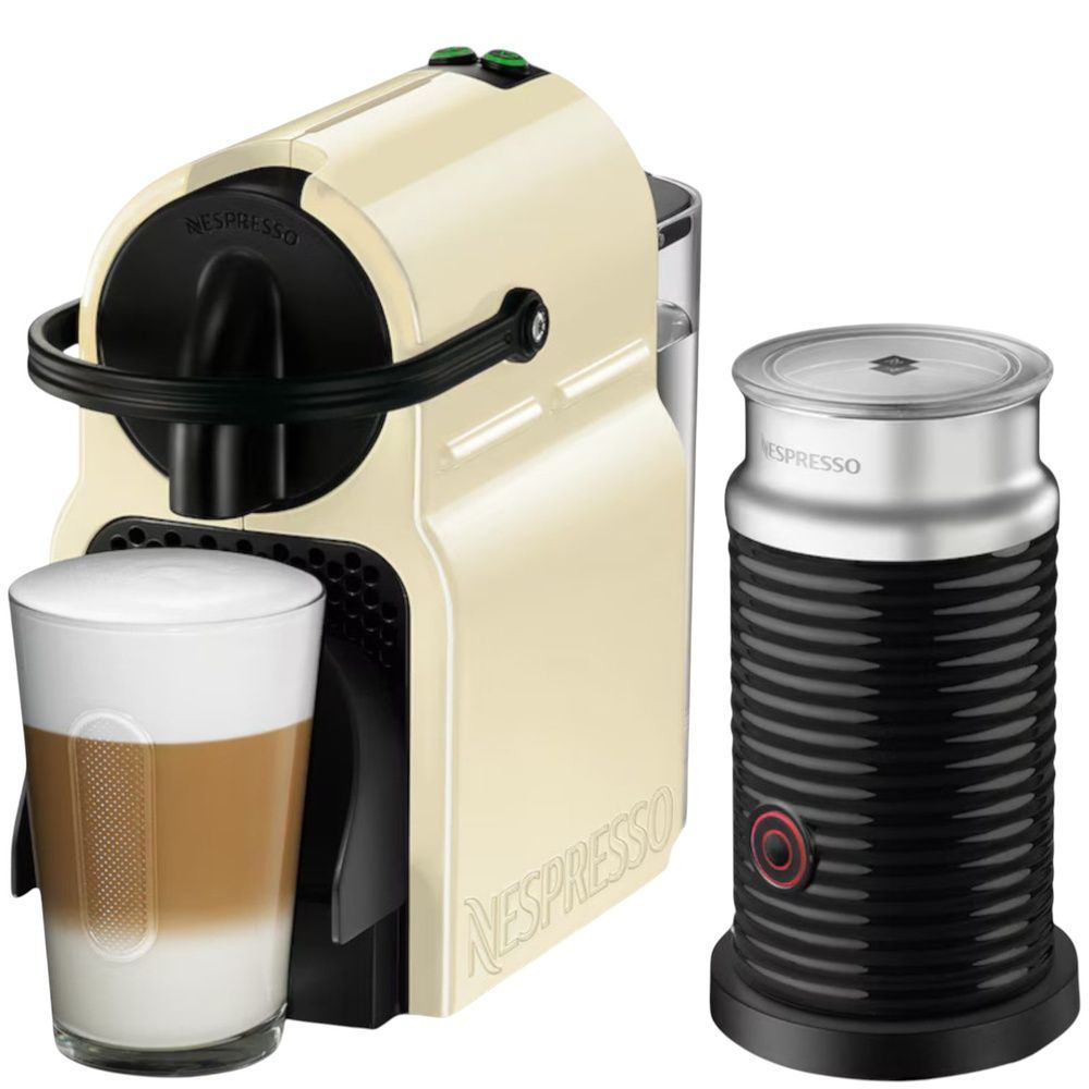 Капсульна кавоварка Nespresso Inissia & Aeroccino3 Vanilla Cream NIC фото