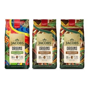 Набір кави в зернах Jacobs Origins Mix 3х1кг (1x Brazil&Colombia , 2x Uganda & Kenya ) cbn794 фото